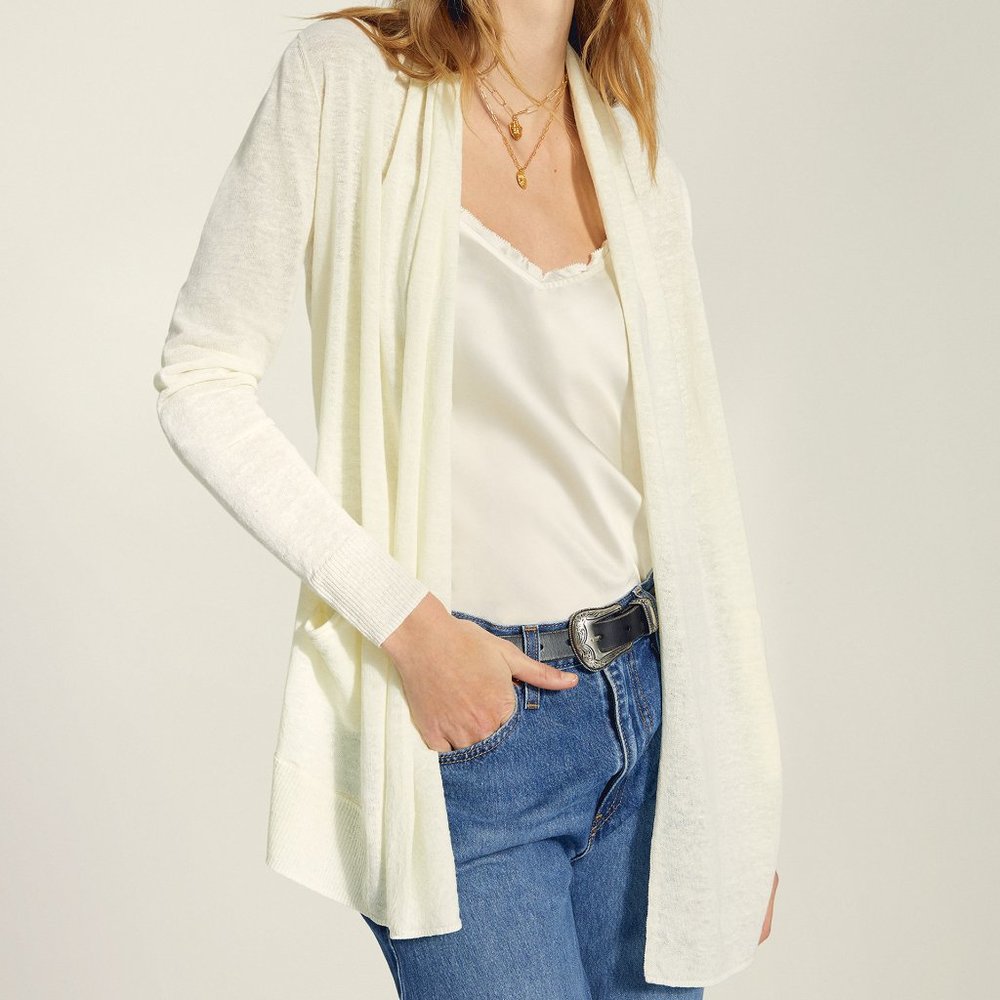 Wilfred Open Front Linen Flaubert Cardigan Sweater